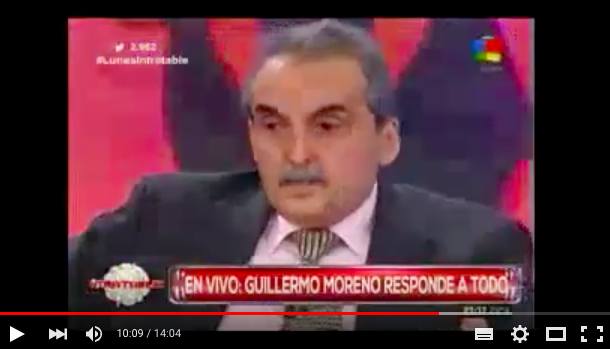 Moreno llevó su show a Intratables: "No hay una denuncia de corrupción contra mí"
