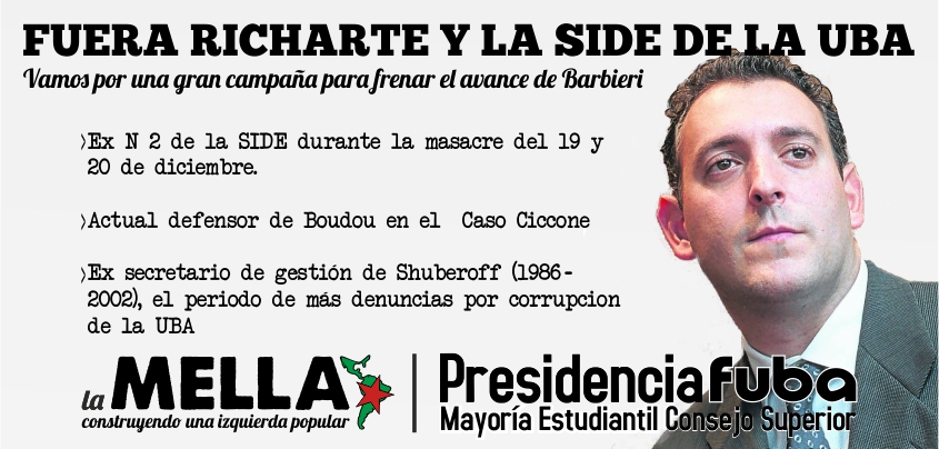 No dan clases en la UBA por una protesta contra el ex SIDE