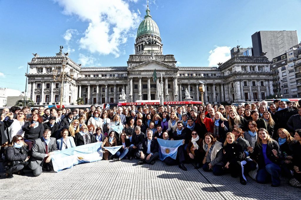 El oficialismo anti abortista tuvo su foto