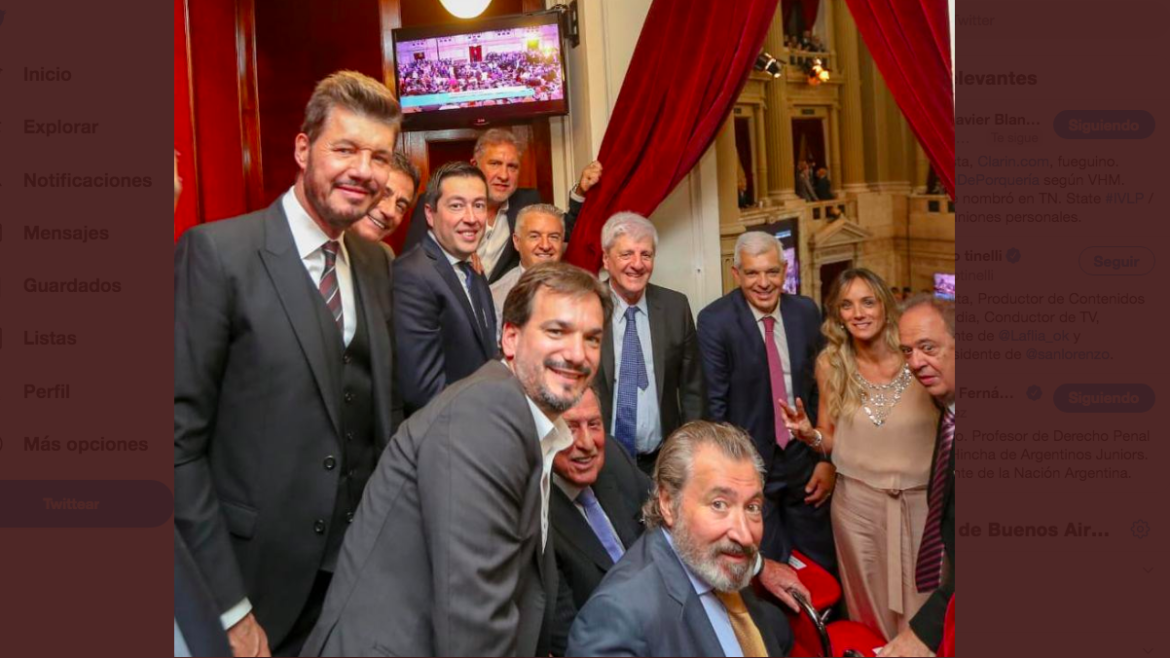 Jorge Brito, Vila y Tinelli compartieron uno de los palcos del Congreso