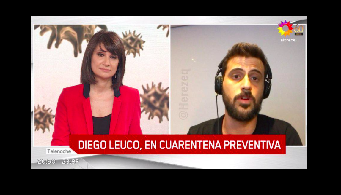 Periodistas en cuarentena eligen decorado
