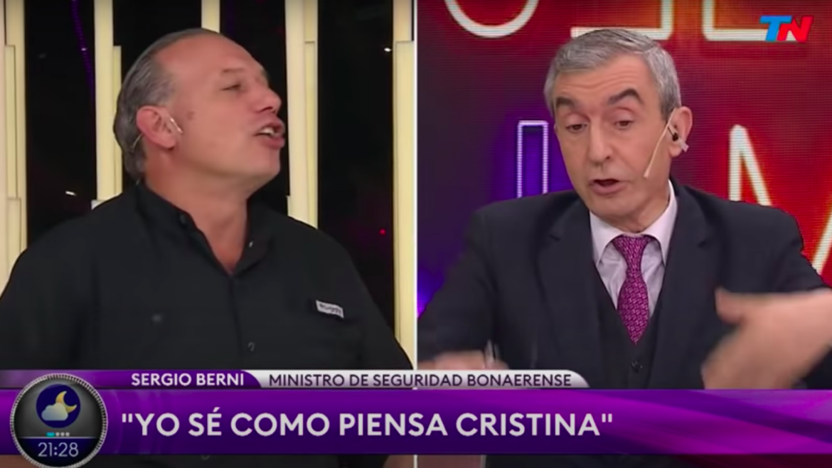 Berni y Nelson Castro se cruzaron por la seguridad y terminaron con sonrisas
