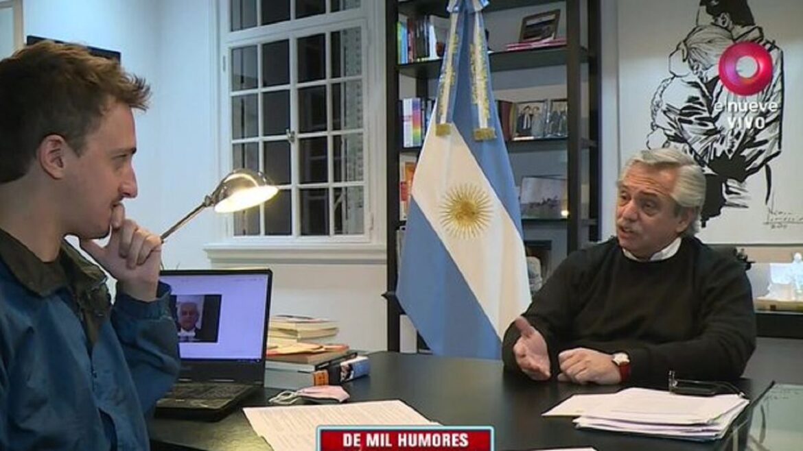 Otro humorista en Olivos, con un Alberto que siente que se le mueve el piso