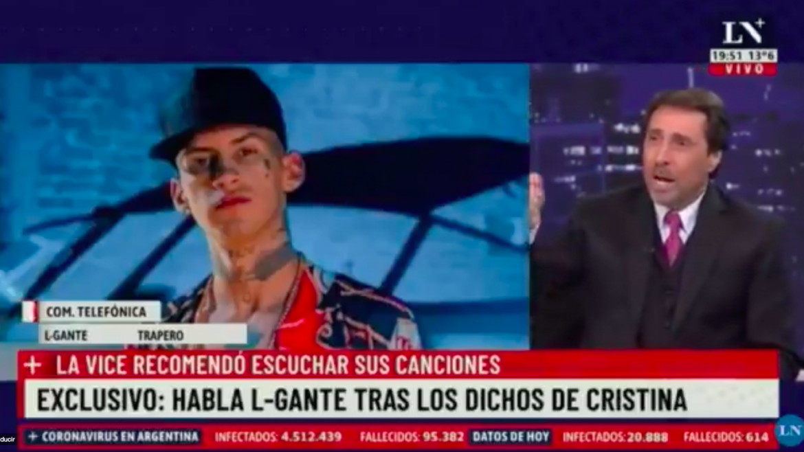 El trapero L-Gante desmintió a Cristina
