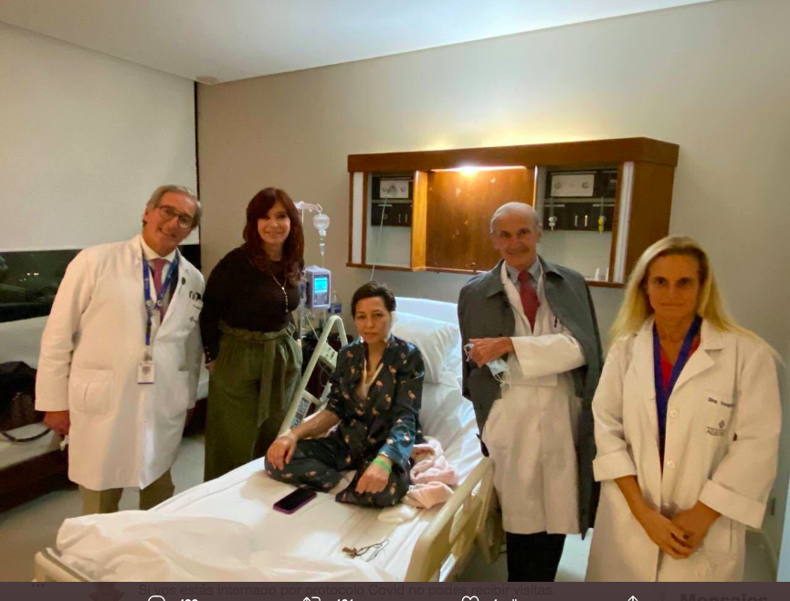 Cristina no se pone barbijo ni en un hospital