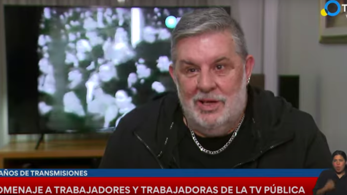 Un gremialista de la Tv Pública se quebró al recordar los 70 años del canal