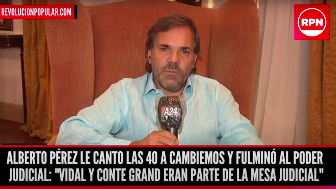 Alberto Pérez reapareció y se sumó a las "víctimas" de la mesa judicial