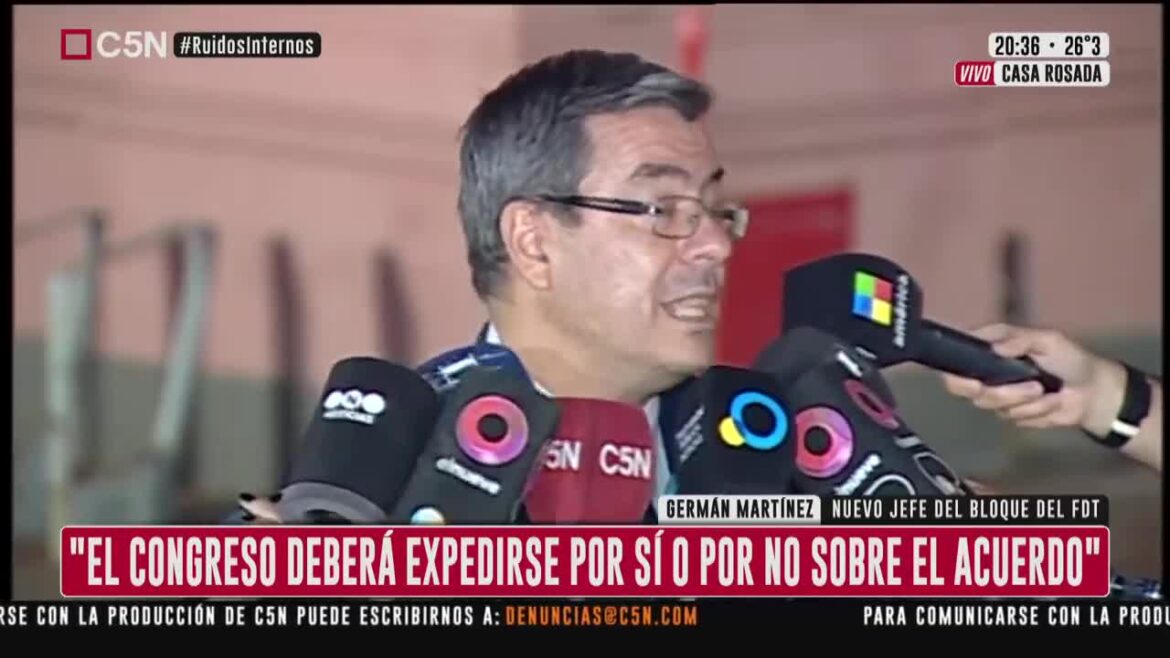 El nuevo presidente del bloque FdT dice que tuvo una linda charla con Máximo