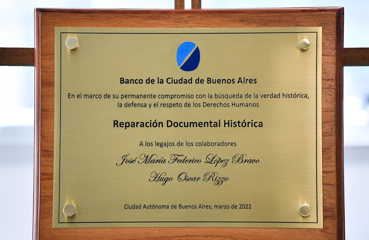 24M. El Banco Ciudad con un acto reparador