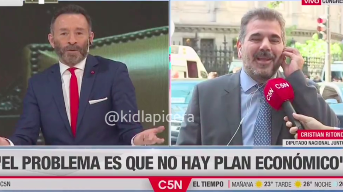 Ritondo cruzó al economista militante de C5N
