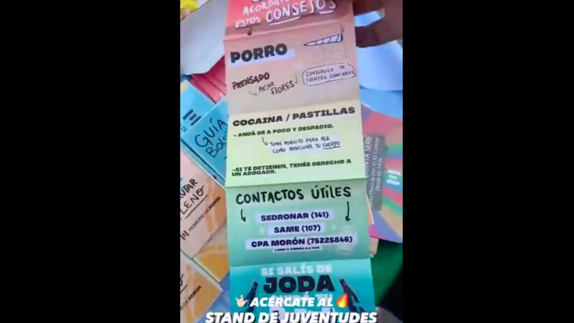 Amplio repudio a una campaña que "aconseja" el consumo de drogas en Morón
