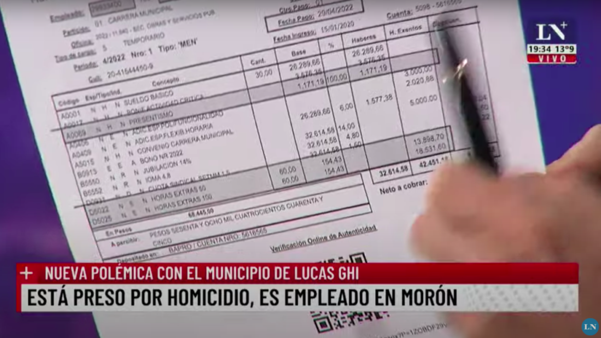 Está preso, pero cobra presentismo y horas extras como empleado municipal