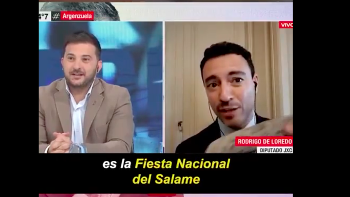 Brancatelli se puso nervioso con el salamín de un diputado