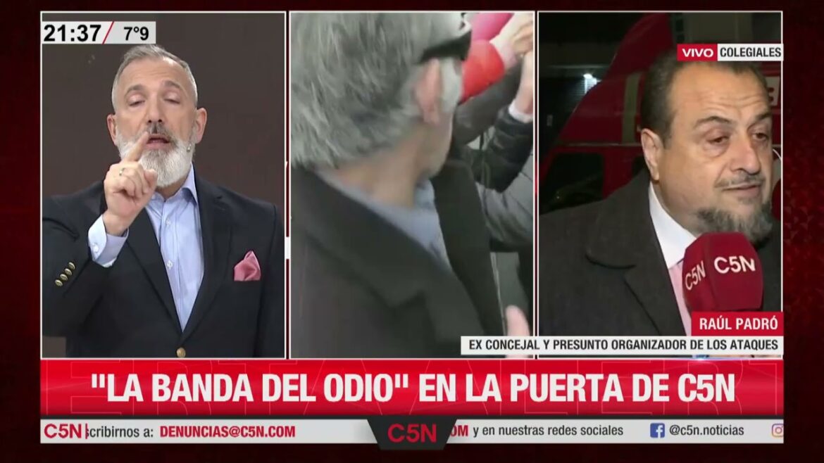 El ex concejal que aparece en la protesta contra Massa y luego fue a C5N