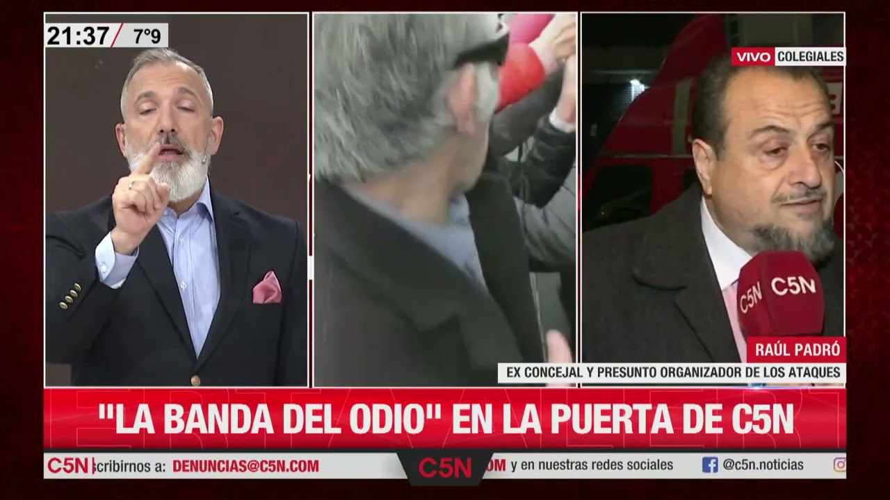 El ex concejal que aparece en la protesta contra Massa y luego fue a C5N