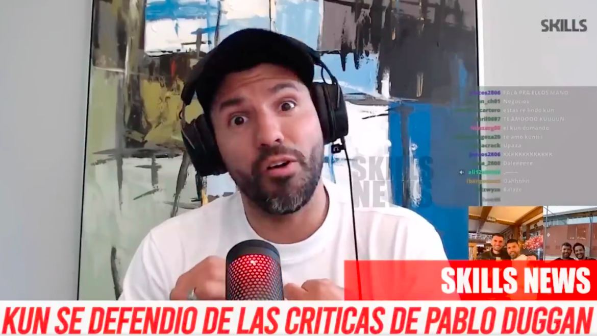 El Kun le contestó a Duggan: "Cuando jugaba en Independiente vos estarías viviendo en un barrio privado"