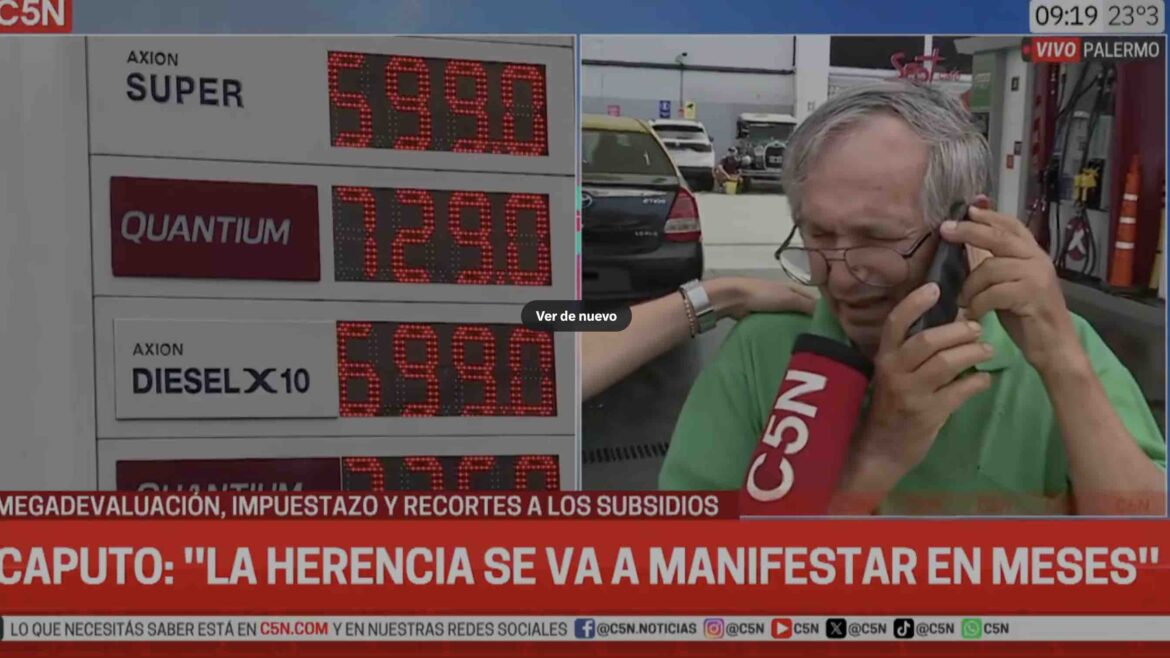El blooper de C5N con el jubilado "quebrado" por las medidas de Milei