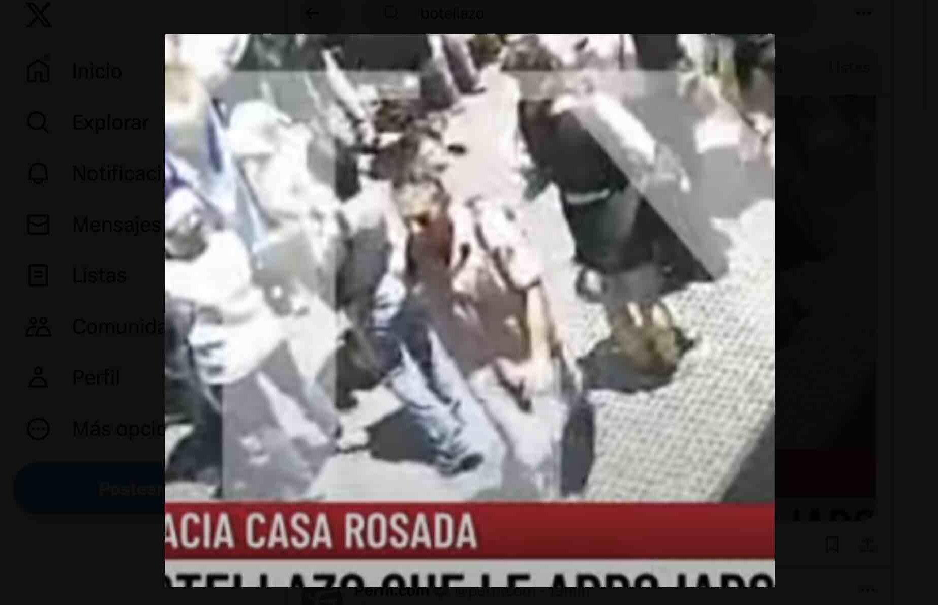 El hombre del botellazo a Milei estaba en situación de calle y había sido condenado