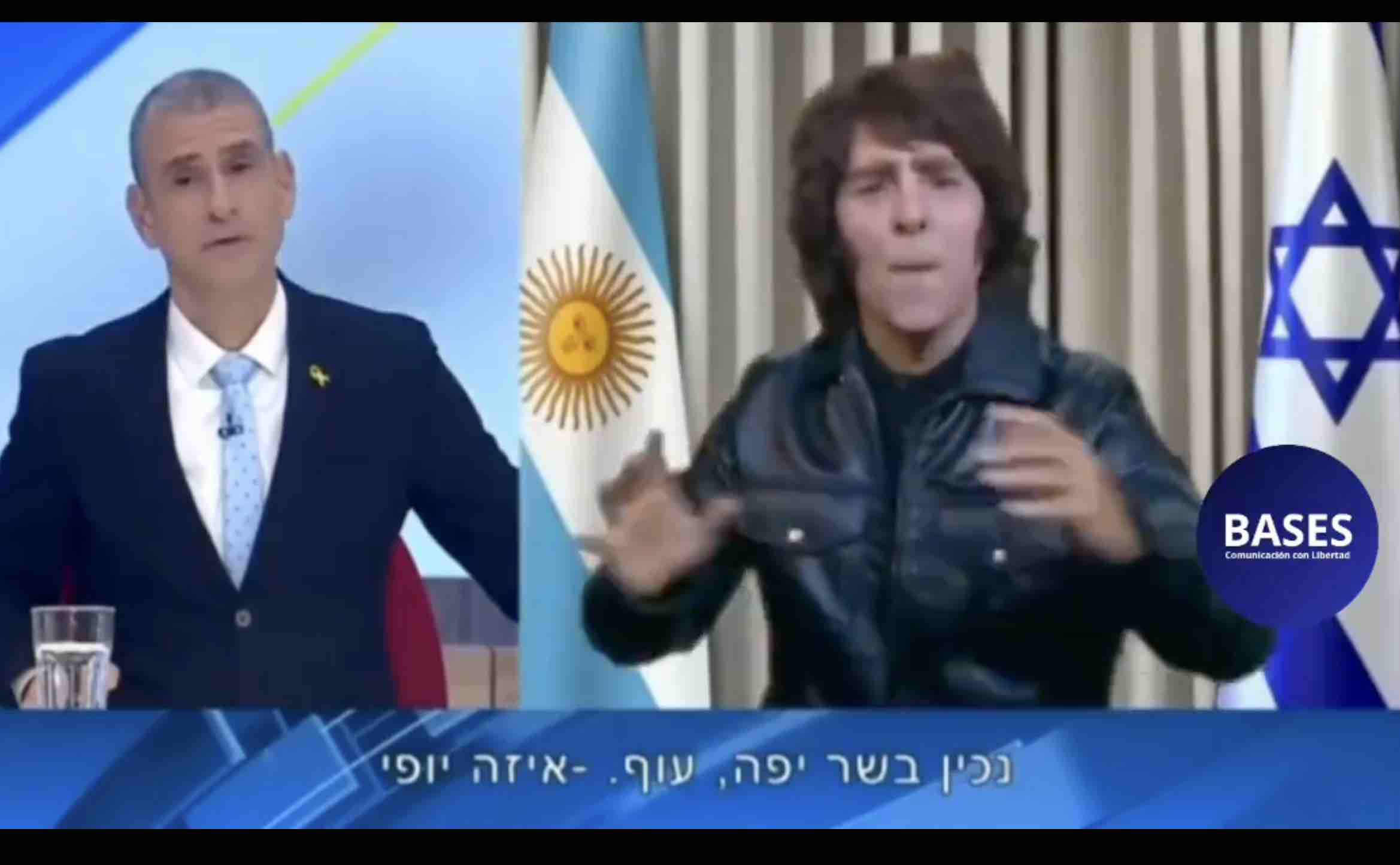 Milei parodiado por la TV israelí