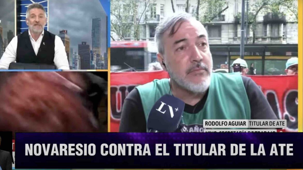 Duro cruce entre un sindicalista de ATE y Novaresio por la medida de fuerza