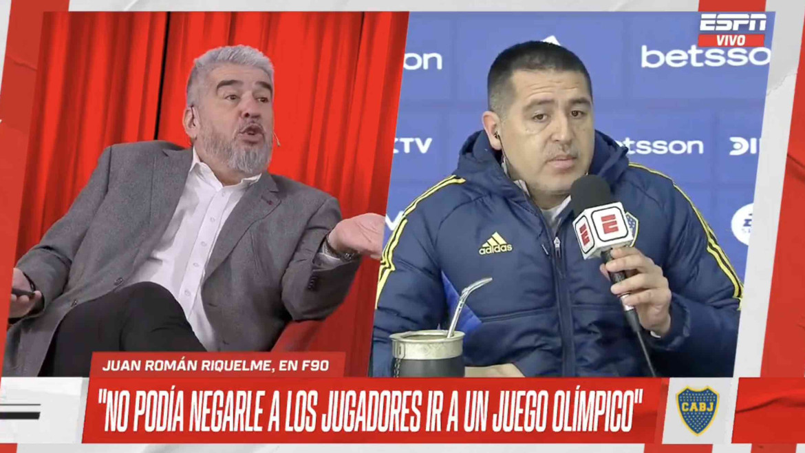 Riquelme se enojó con el Chavo Fucks y se levantó de un móvil