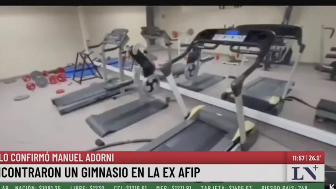 Encontraron un gimnasio en la ex AFIP