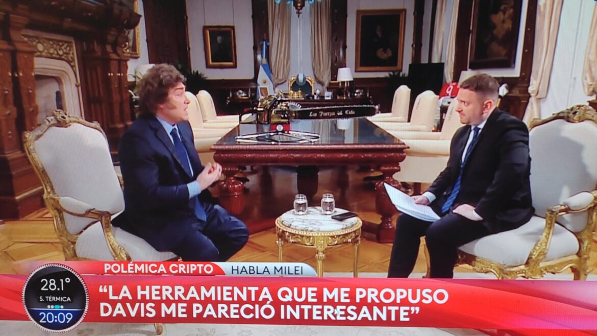 Se filtraron imágenes inéditas del reportaje a Milei