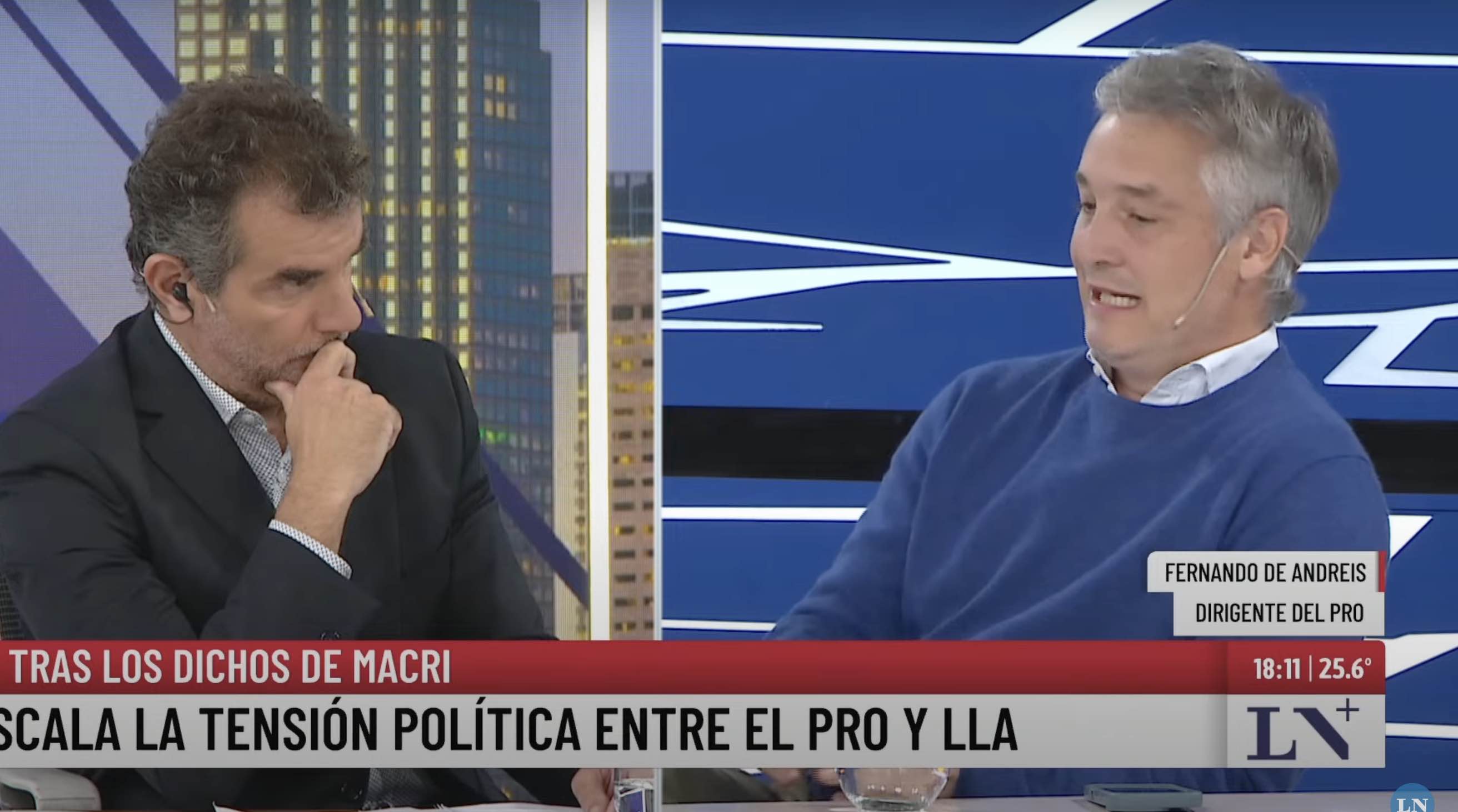 De Andreis volvió a un estudio de TV y fue picante con Valenzuela