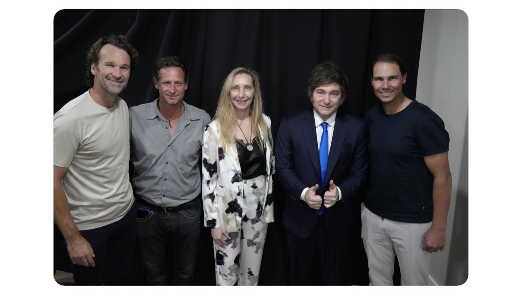Milei no tuvo la foto con Messi, pero se vio con Nadal