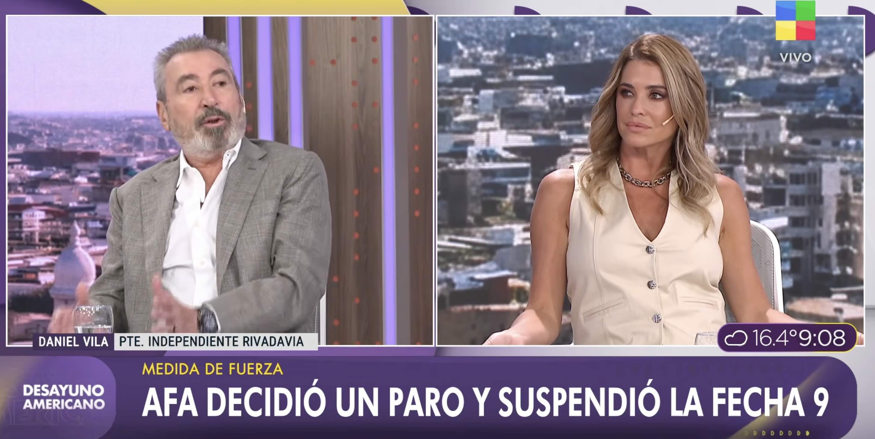 Daniel Vila salió a defender el paro del fútbol en el programa de su mujer
