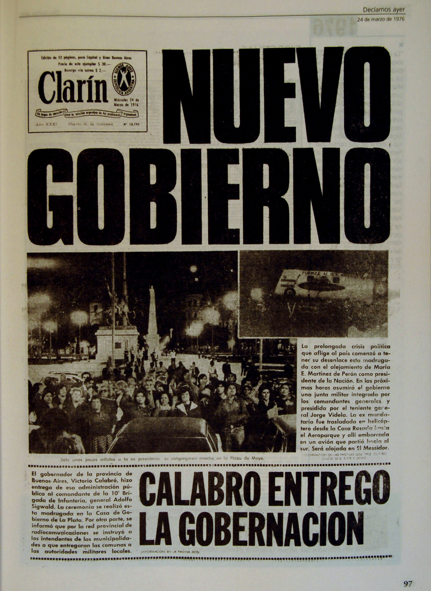 El helicóptero del 24 Marzo del 76 quedó como símbolo de eternas noches