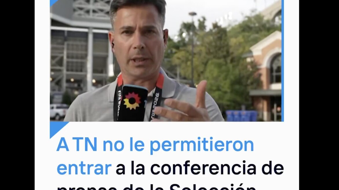 Un periodista de TN se quedó afuera de la conferencia de Scaloni