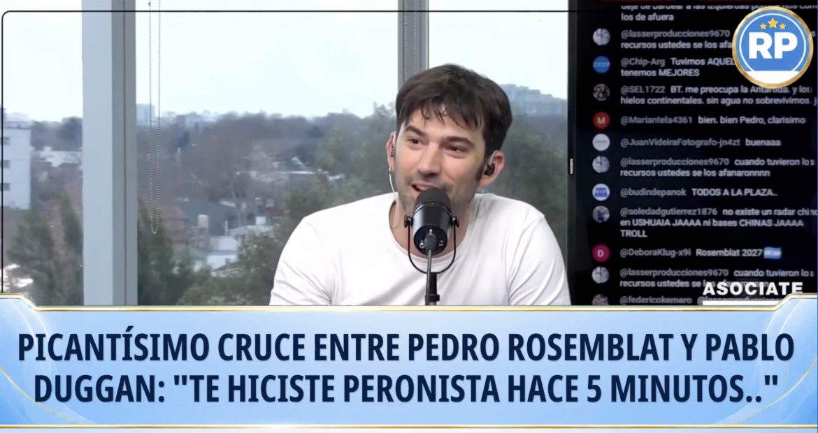 Pedro Rosemblat se cruzó con Pablo Duggan: "Dejaste de ser gorila hace 5 minutos"