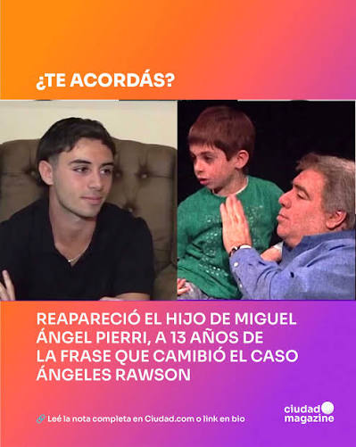 El hijo de Pierri creció y recordó su frase letal en un programa de TV